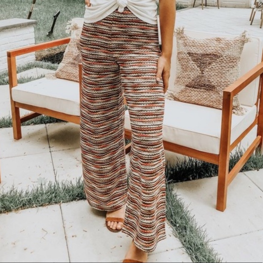 FREE PEOPLE secret beach flare knit pant